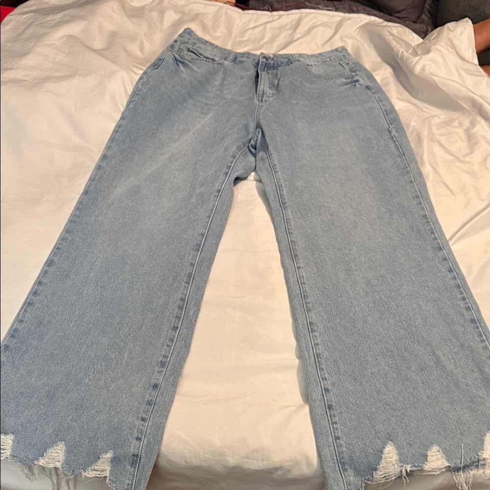 Pink Lily Light Blue Flare Jeans
